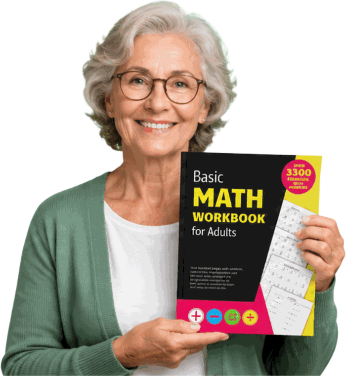 An adult enjoying a Math I Like It workbook