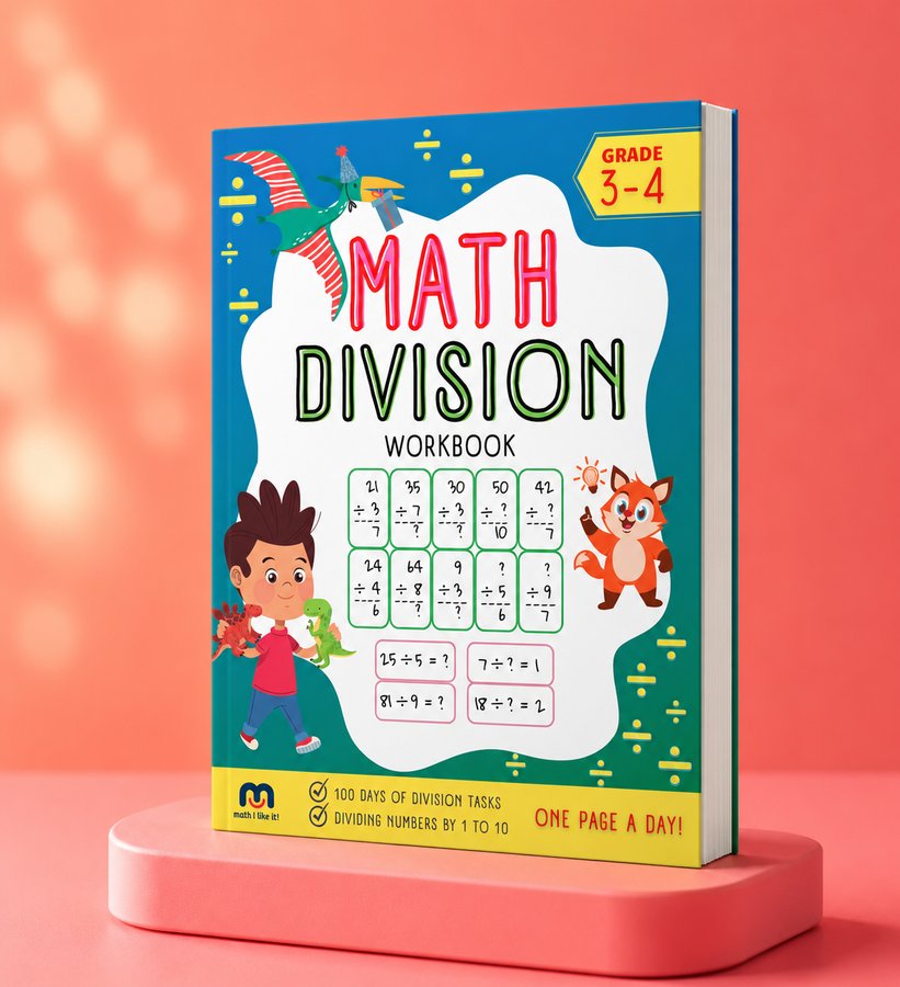 Math Division Workbook, Grade 3-4